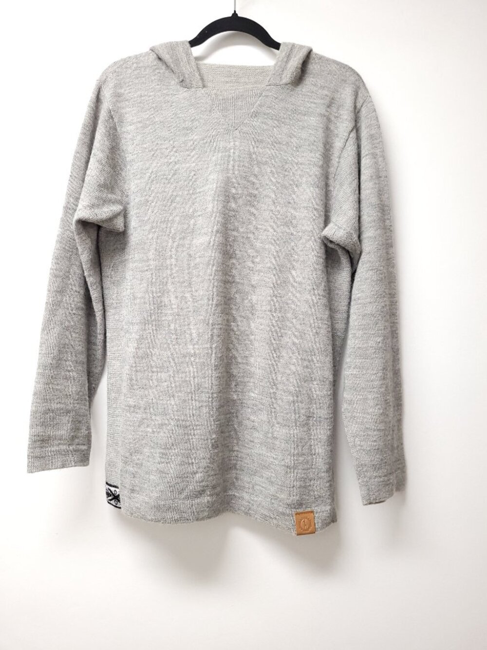 Paka Womens Baby Alpaca Blend Long Sleeve Hoodie Pullover Sweater Size S